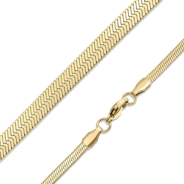 Herringbone Chain Stacking Necklace - 16"
