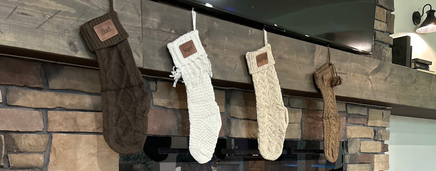 Personalized Knitted Christmas Stockings