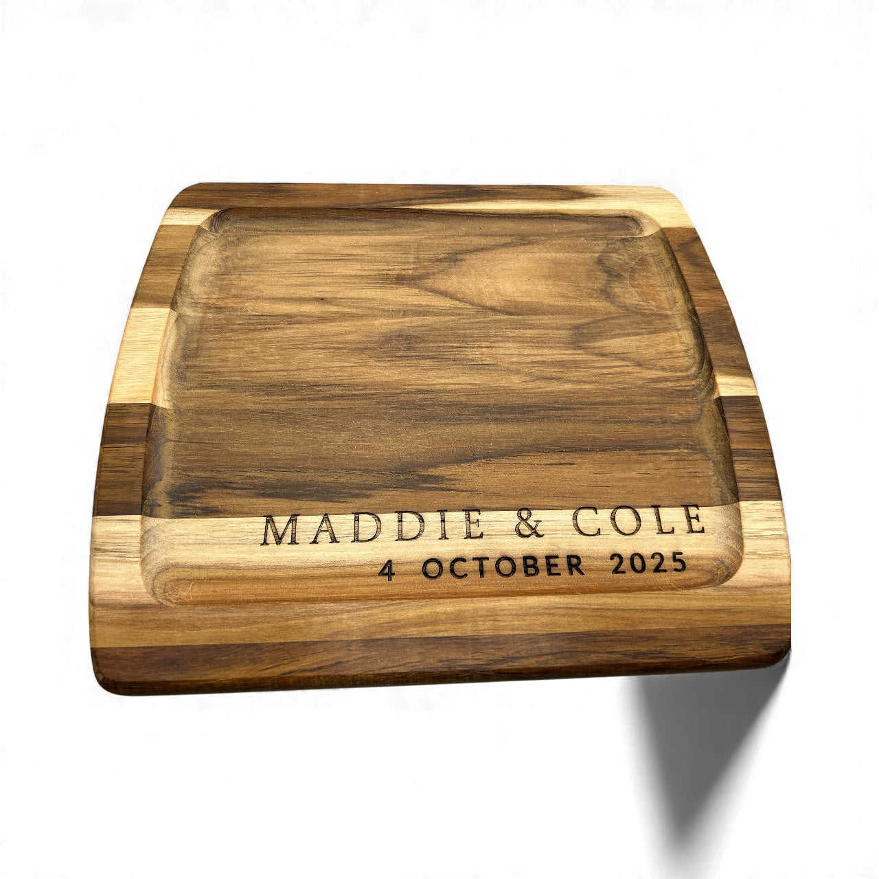 Personalized Edge Grain Teak Serving/Cutting Board