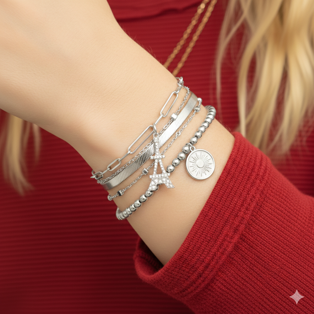 Eiffel Tower Charm - Personalized Travel Jewelry | Peace & Petals