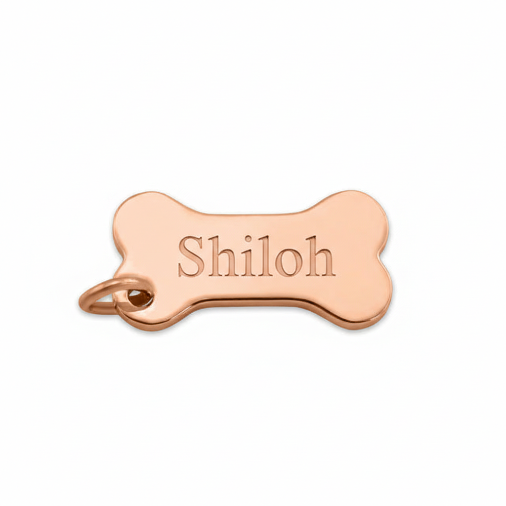 Minimalist Dog-Bone Charm | Peace & Petals