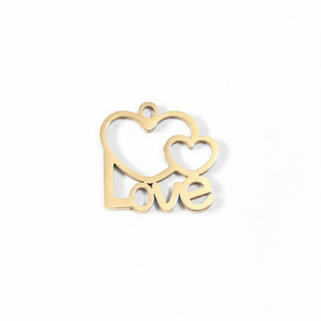 Double-Heart Charm - Interlocking Hearts Necklace | Peace & Petals