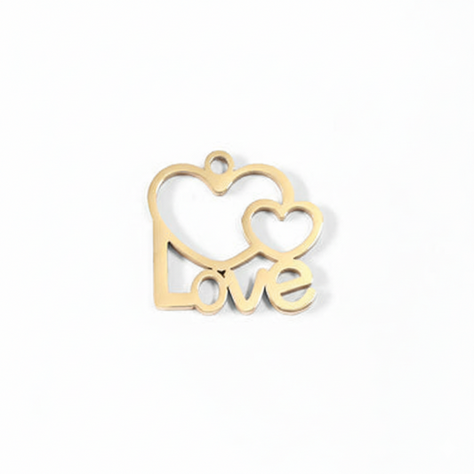 Double-Heart Charm - Interlocking Hearts Necklace | Peace & Petals