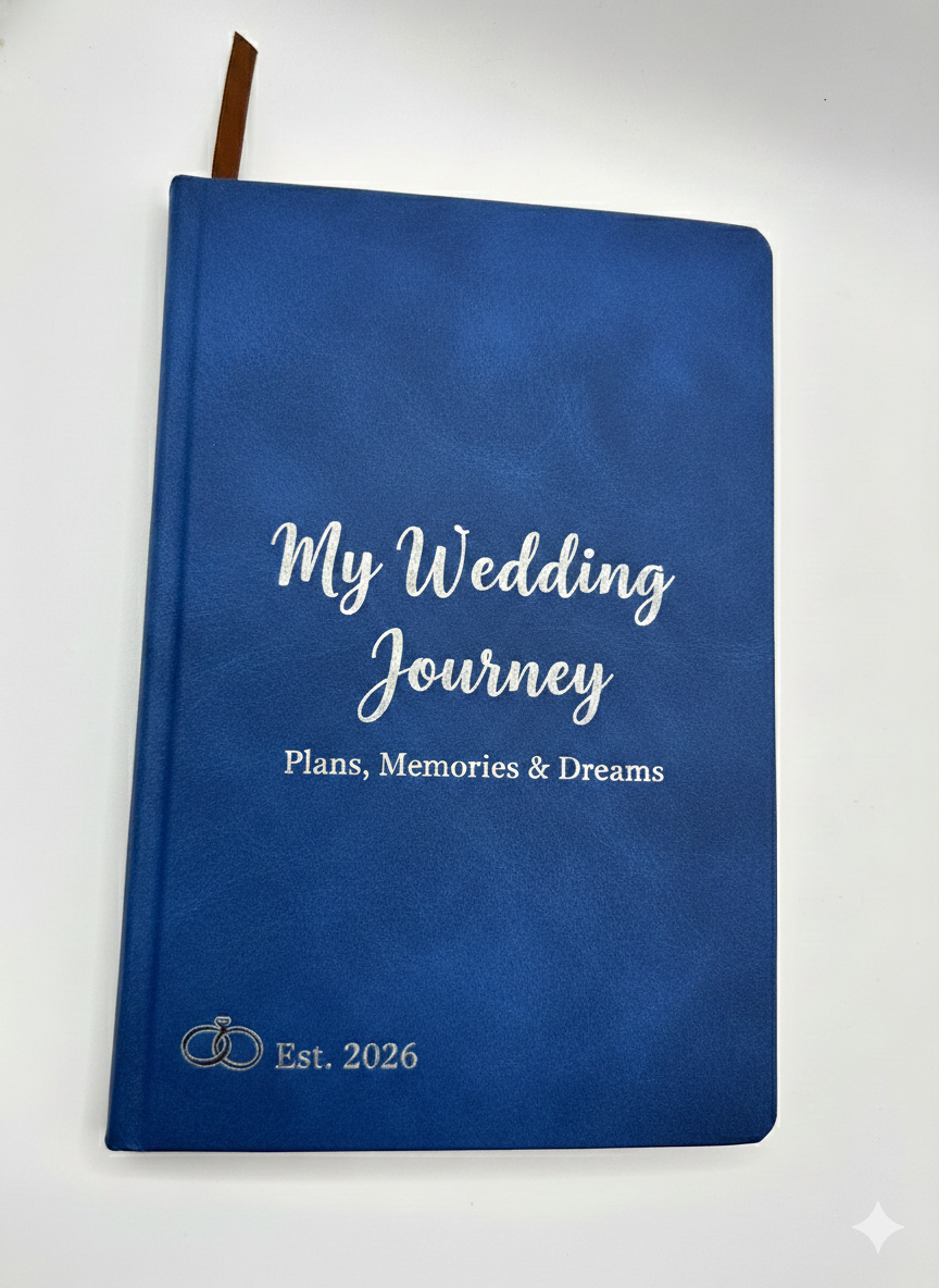 Personalized Genuine Leather Journal for the Newlyweds