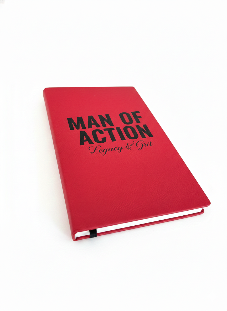 Men's Personalized Leather Journal - Custom Engraved | Peace & Petals