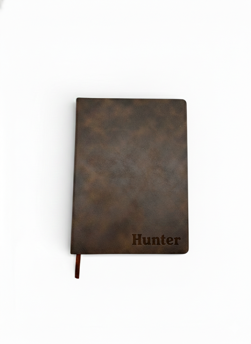 Men's Personalized Leather Journal - Custom Engraved | Peace & Petals