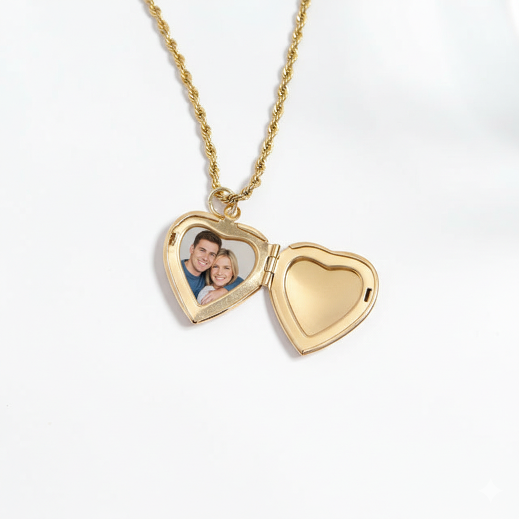 Personalized Engraved Locket Necklace | Peace & Petals