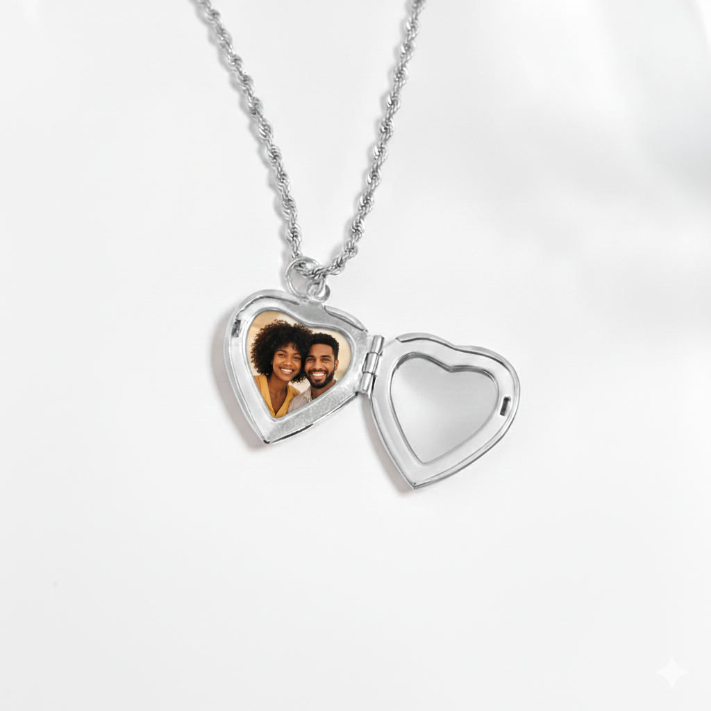 Personalized Engraved Locket Necklace | Peace & Petals