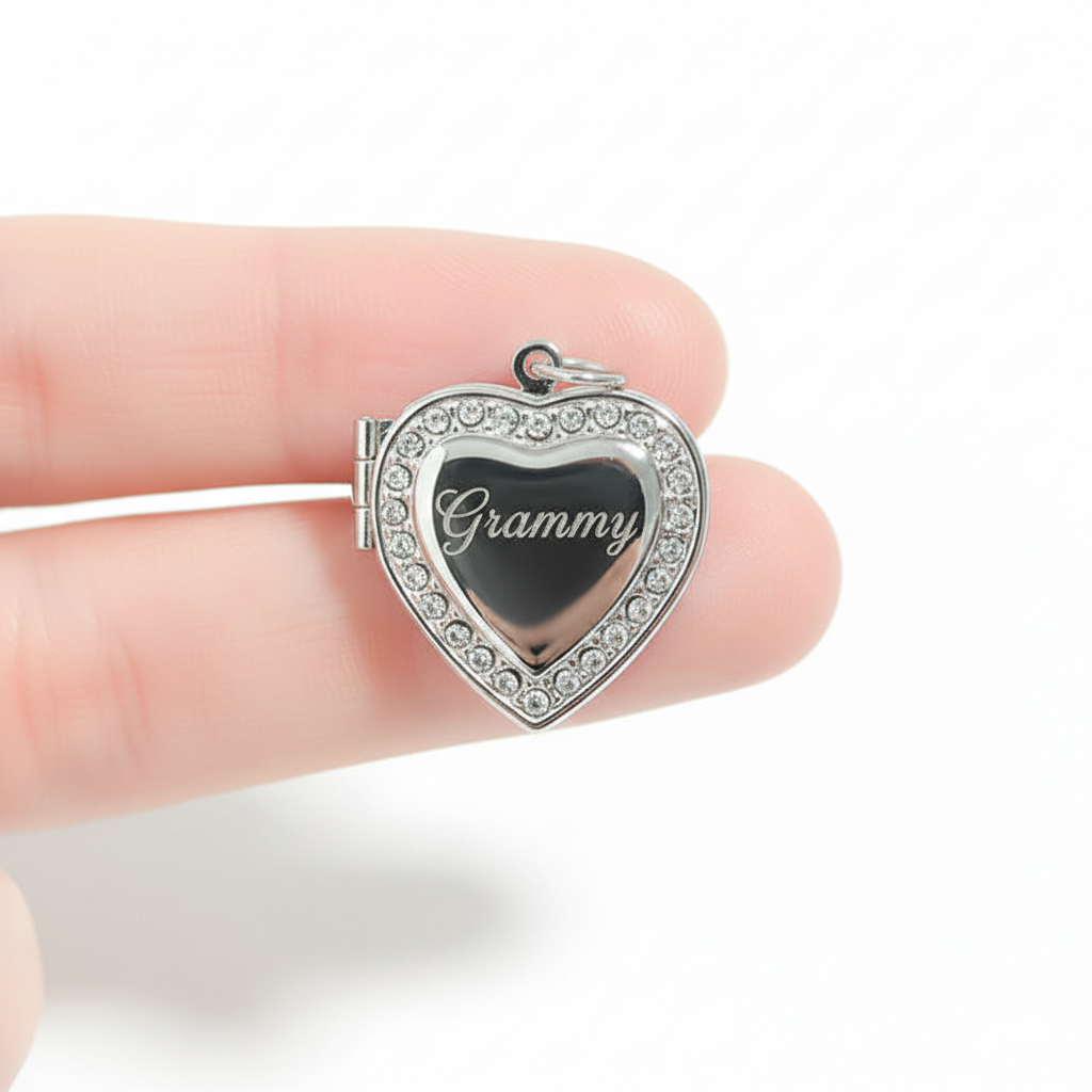 Personalized Engraved Locket Necklace | Peace & Petals