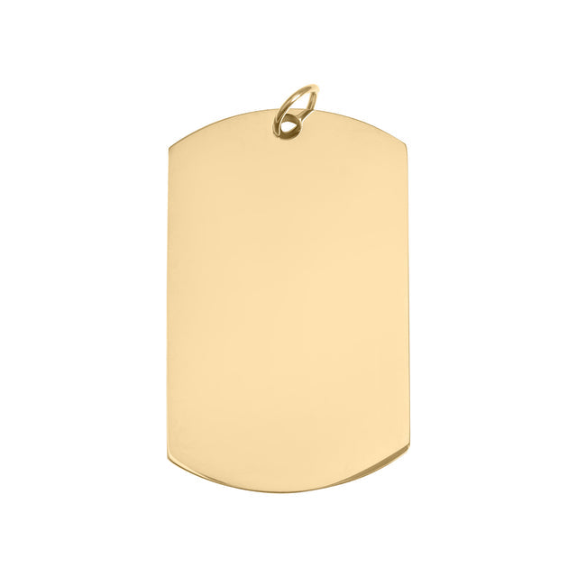 Medium Dog-Tag Necklace (Medium 2" x 1.18") - Custom Engraved Men's Pendant