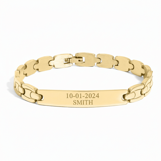 Personalized Men's Bar Bracelet - Engravable