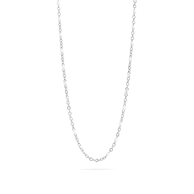 Beaded, Stackable Necklace - Turquoise or White Beads