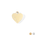 "Love You" Heart Charm | 18K Gold PVD or Silver Finish | Peace & Petals
