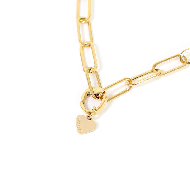 "Love You" Heart Charm | 18K Gold PVD or Silver Finish | Peace & Petals