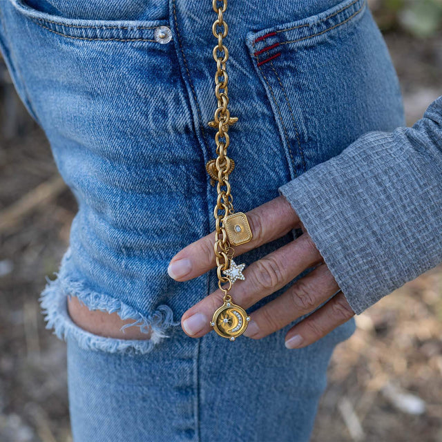 Handcrafted 6 Inch Charm Keychain | Peace & Petals