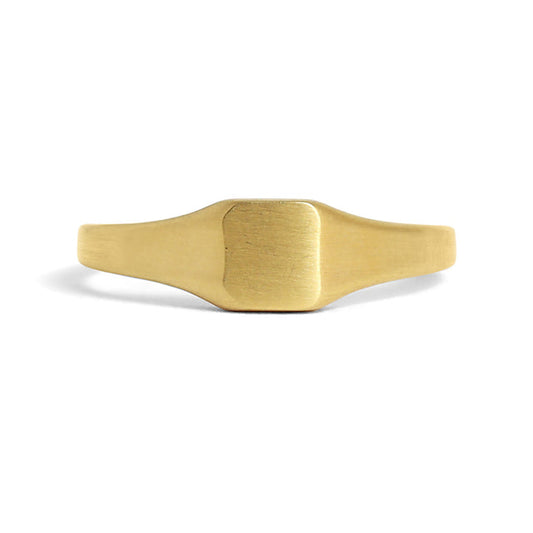 Personalized Square Signet Ring - Custom Engraved | Peace & Petals