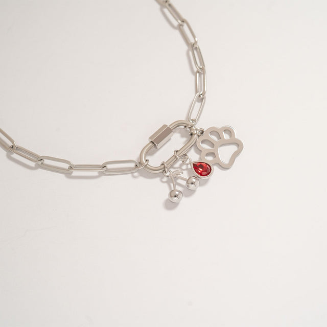Silver or 18K Gold PVD Cherry Charm | 18K Gold PVD or Silver Finish | Peace & Petals