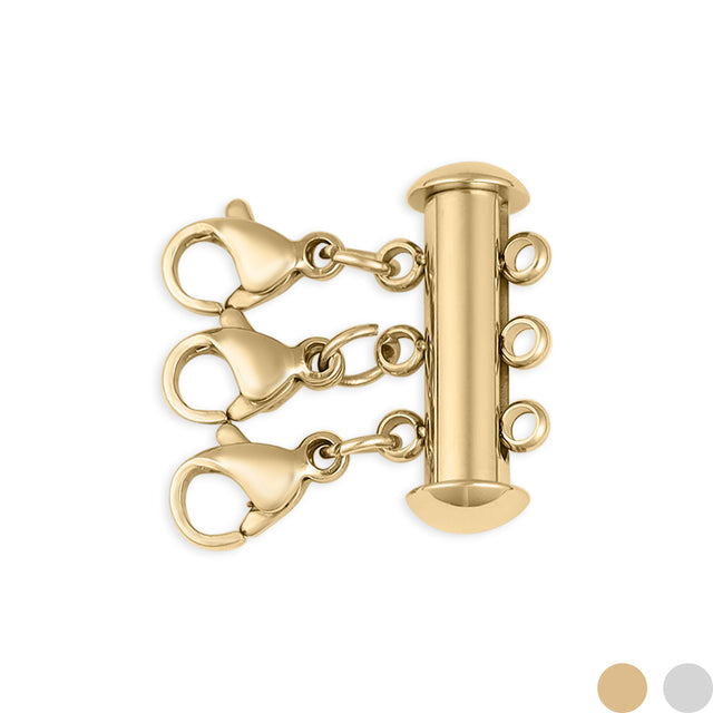 Paperclip Chain + Gold Cherry & Chain + Letter & Chain Layered Necklace