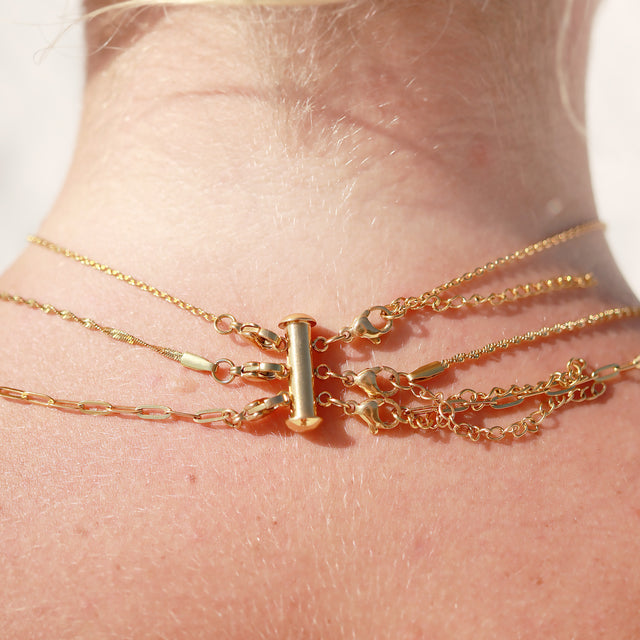 Layered Necklace - Delicate Multi-Strand Chain | Peace & Petals