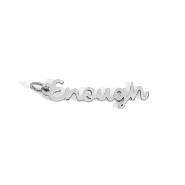 "Enough" Affirmation Charm - Gold & Silver Word Charm | Peace & Petals