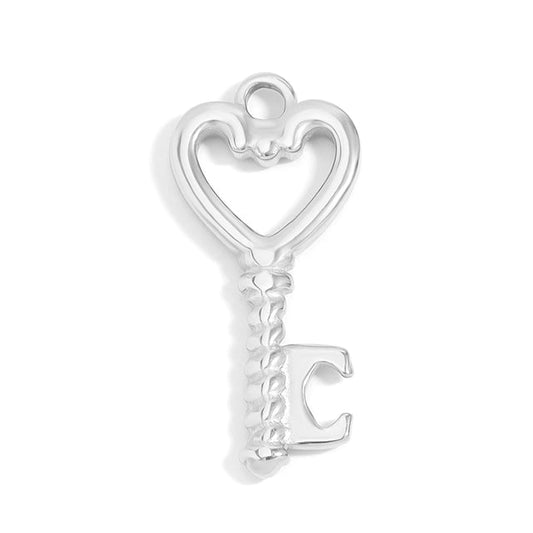 Personalized Key Charm - Custom Engraved Keychain | Peace & Petals