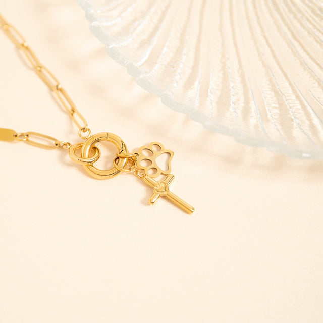 Cross Heart Charm - Faith Pendant | Peace & Petals