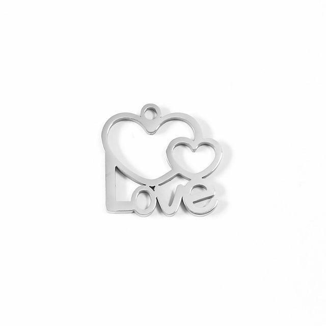 Double-Heart Charm - Interlocking Hearts Necklace | Peace & Petals
