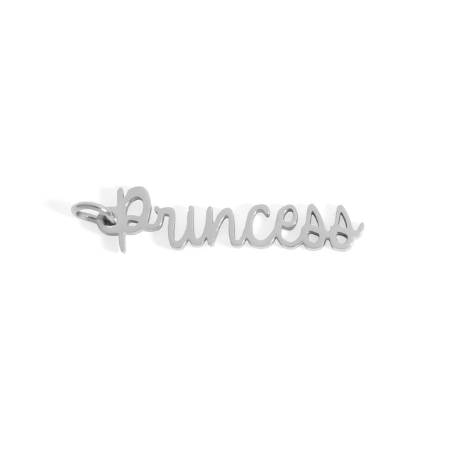 Princess Charm – Engravable Sterling Silver | Peace & Petals