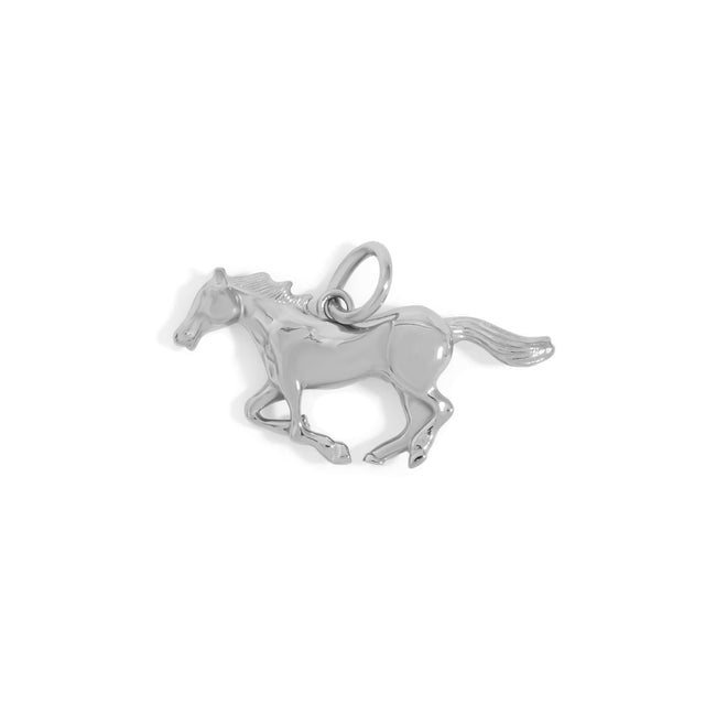 orse Charm - 18K Gold & Silver Equestrian Pendant | Peace & Petals