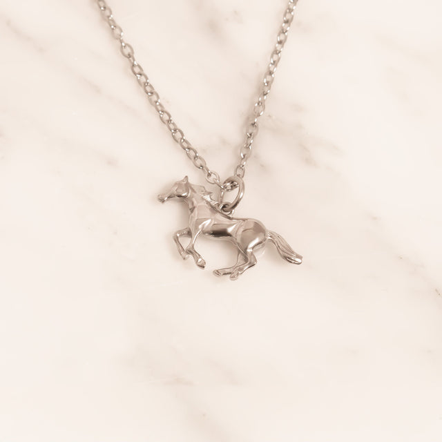 orse Charm - 18K Gold & Silver Equestrian Pendant | Peace & Petals