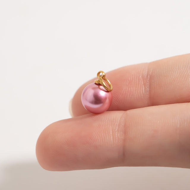 Pink Ribbon Breast Cancer Awareness Charm | Survivor Symbol | Peace & Petals
