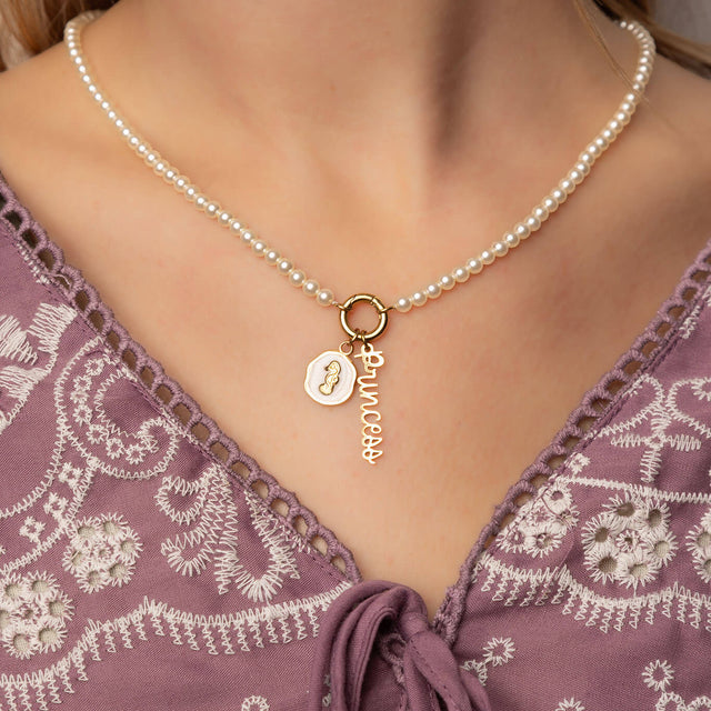 Princess Charm – Engravable Sterling Silver | Peace & Petals