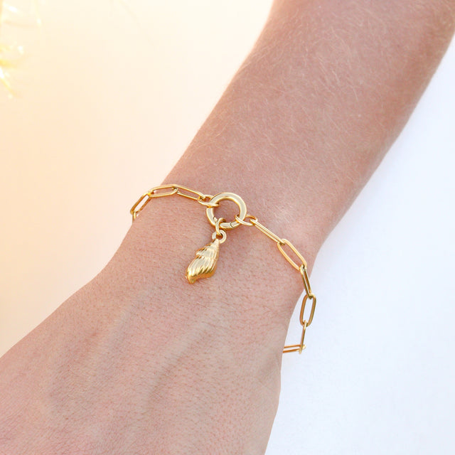 Paperclip Charm Bracelet | Peace & Petals