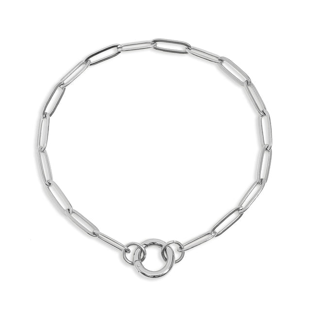 Paperclip Charm Bracelet | Peace & Petals