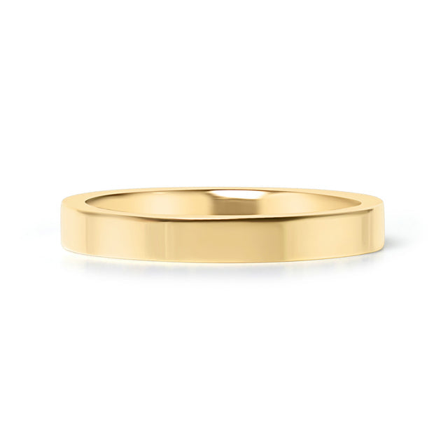 Personalized Flat-Edge Ring - Custom Engraved Band | 18K Gold PVD or Silver | Peace & Petals