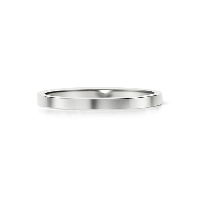 Personalized Flat-Edge Ring - Custom Engraved Band | 18K Gold PVD or Silver | Peace & Petals