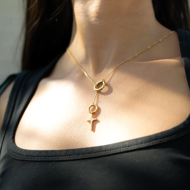 Cross Heart Charm - Faith Pendant | Peace & Petals