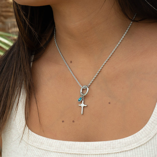 Cross Heart Charm - Faith Pendant | Peace & Petals