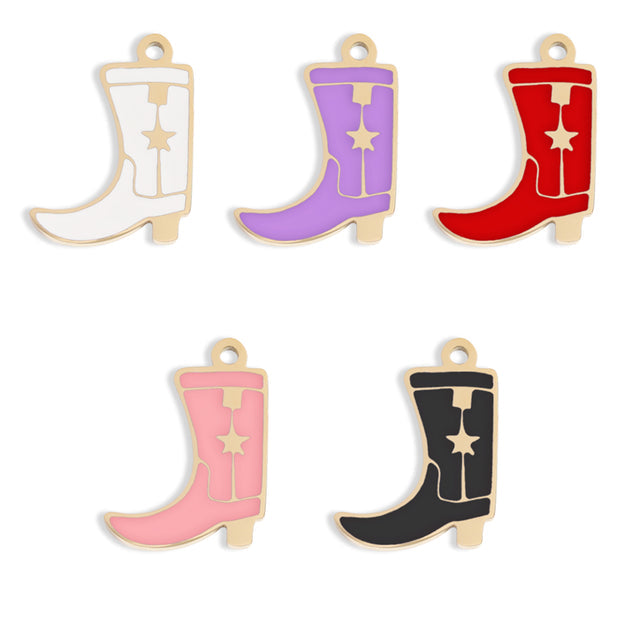 Cowboy Boot Charm - Western Jewelry in Various Colors | Peace & Petals