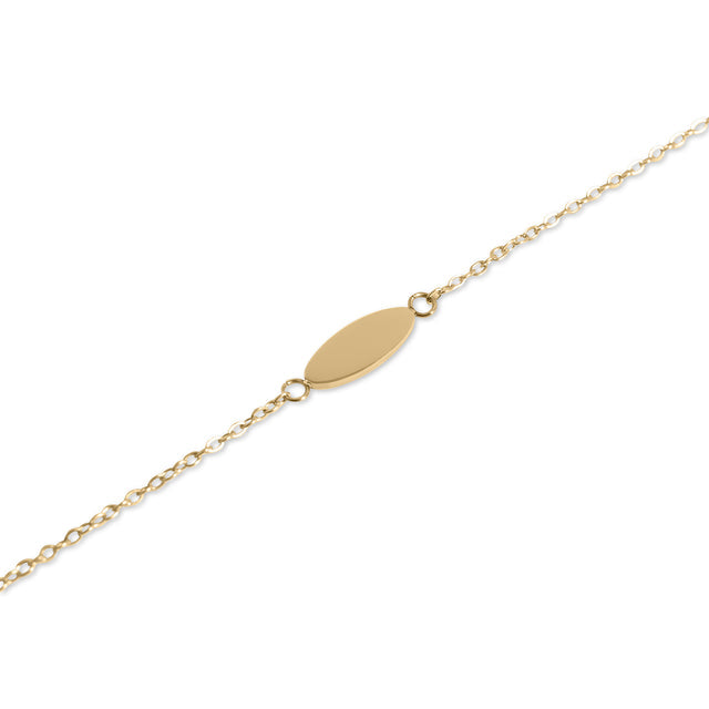 Personalized Oval Bracelet - Custom Engraved Gift | Peace & Petals