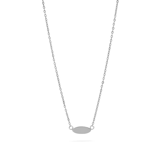 Oval Engravable Necklace | Peace & Petals