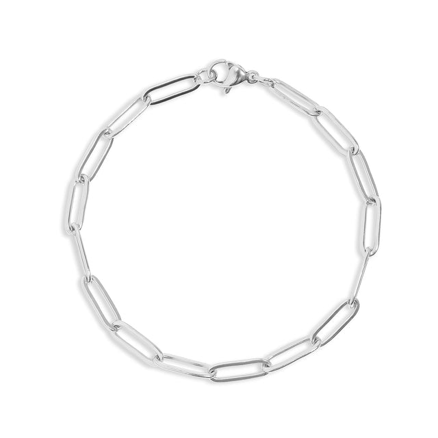 Paperclip Chain Bracelet - Stackable & Customizable | Peace & Petals