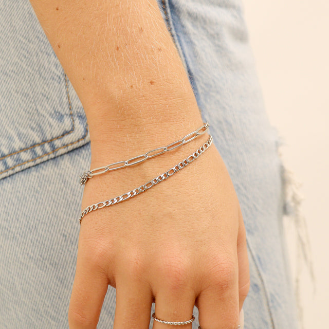 Paperclip Chain Bracelet - Stackable & Customizable | Peace & Petals