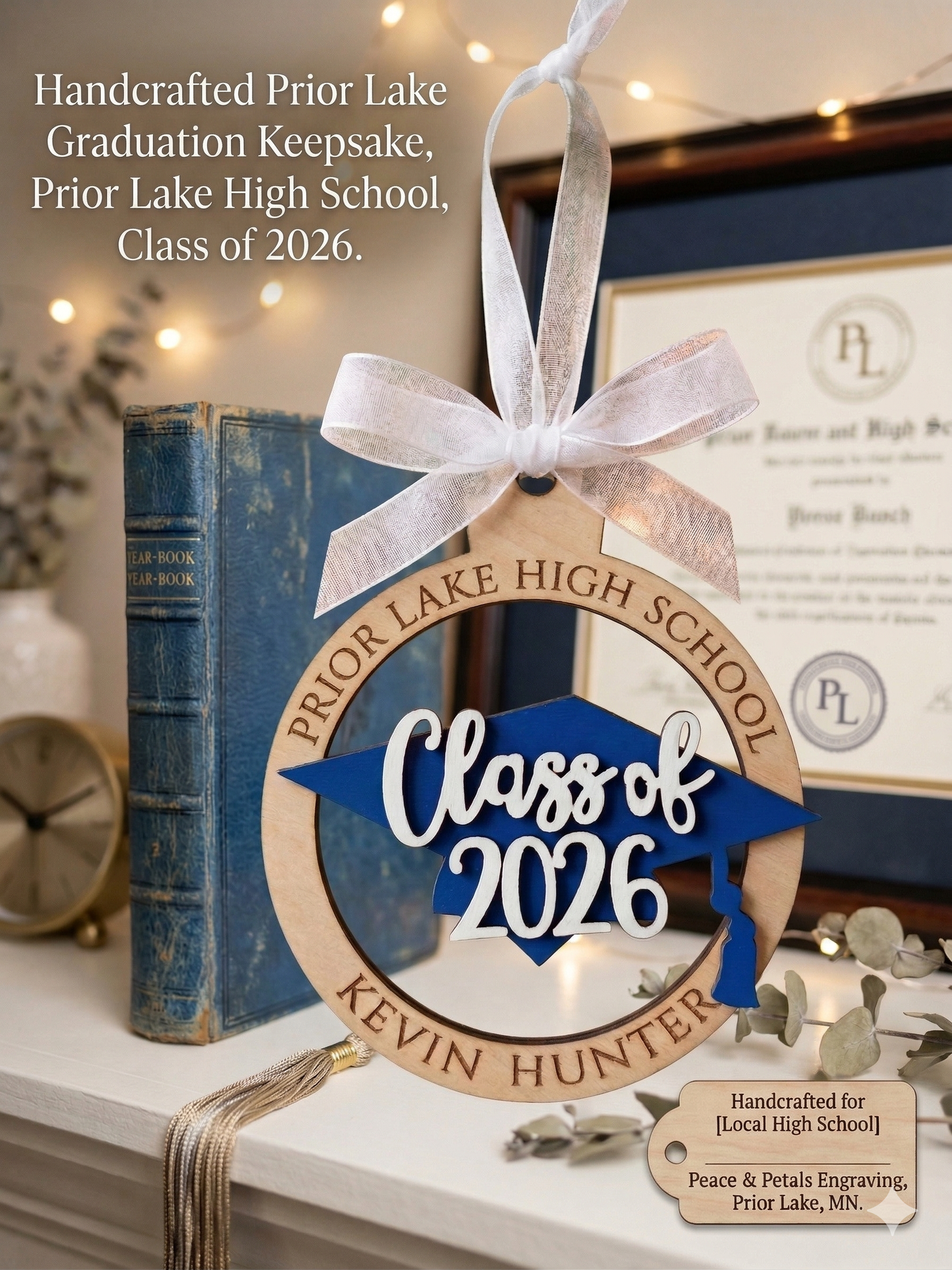 Personalized Graduation Ornament w/ Cap