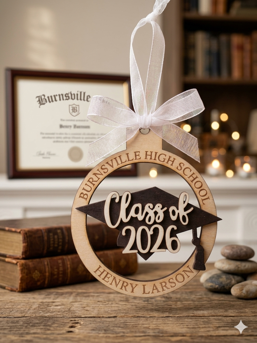 Personalized Graduation Ornament w/ Cap