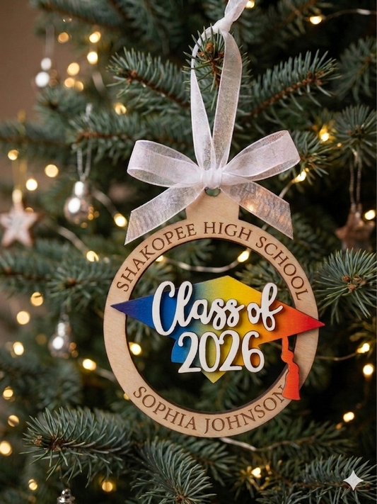 Personalized Graduation Ornament w/ Cap