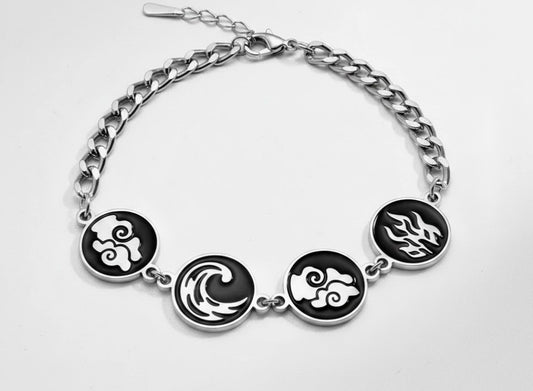 Elements Bracelet - Earth, Air, Fire & Water Charms | Peace & Petals