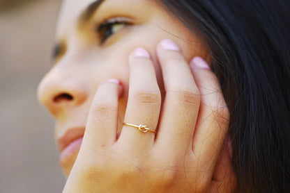 The Knot, thin gold band midi or knuckle ring