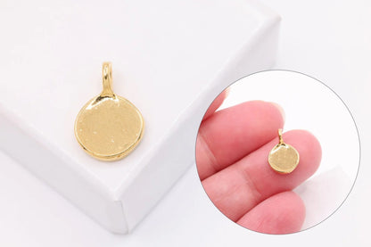 Circle Charm Engravable Necklace