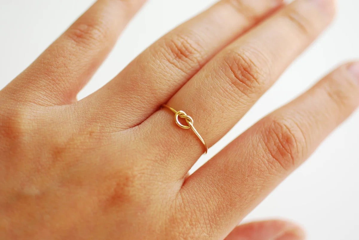The Knot, thin gold band midi or knuckle ring